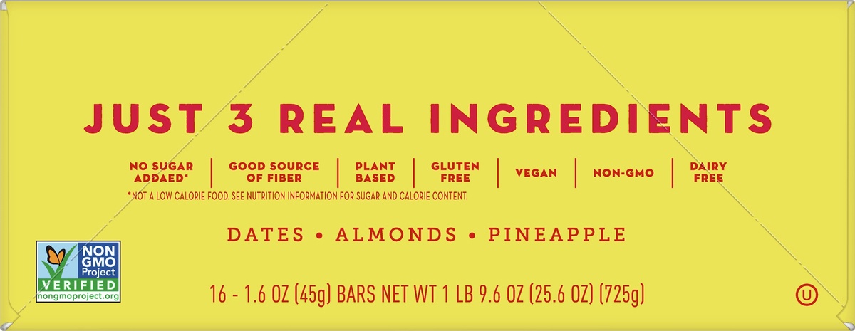 slide 7 of 10, LÄRABAR Pineapple Upside Down Cake Fruit & Nut Bars 16 Count, 25.6 oz