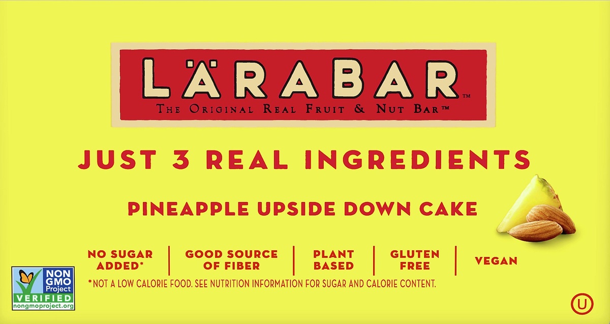 slide 9 of 10, LÄRABAR Pineapple Upside Down Cake Fruit & Nut Bars 16 Count, 25.6 oz