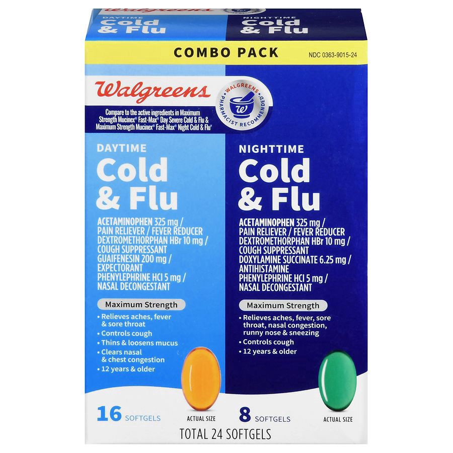 slide 1 of 5, Walgreens Day & Nighttime Cold & Flu, 24 ct