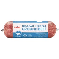 Meijer 81/19 Ground Beef 3 Lb Roll