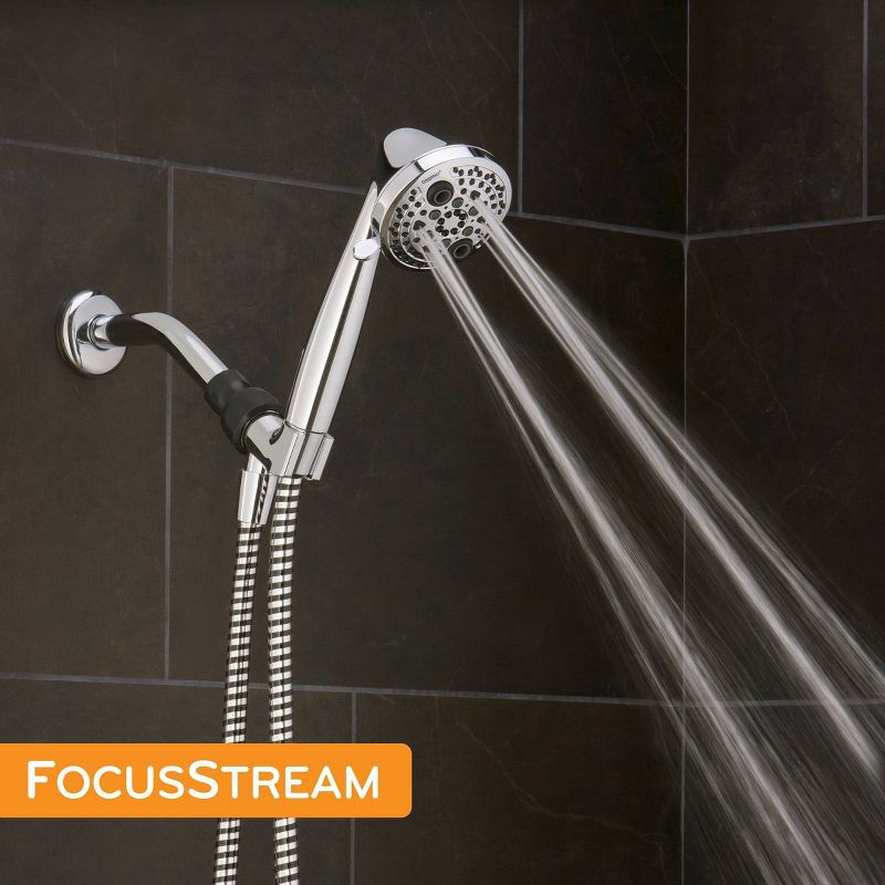 slide 12 of 14, 5 Setting PowerMassage Handheld Shower Head Chrome - Oxygenics: EPA WaterSense, 60" Hose, 1.75 GPM, 1 ct