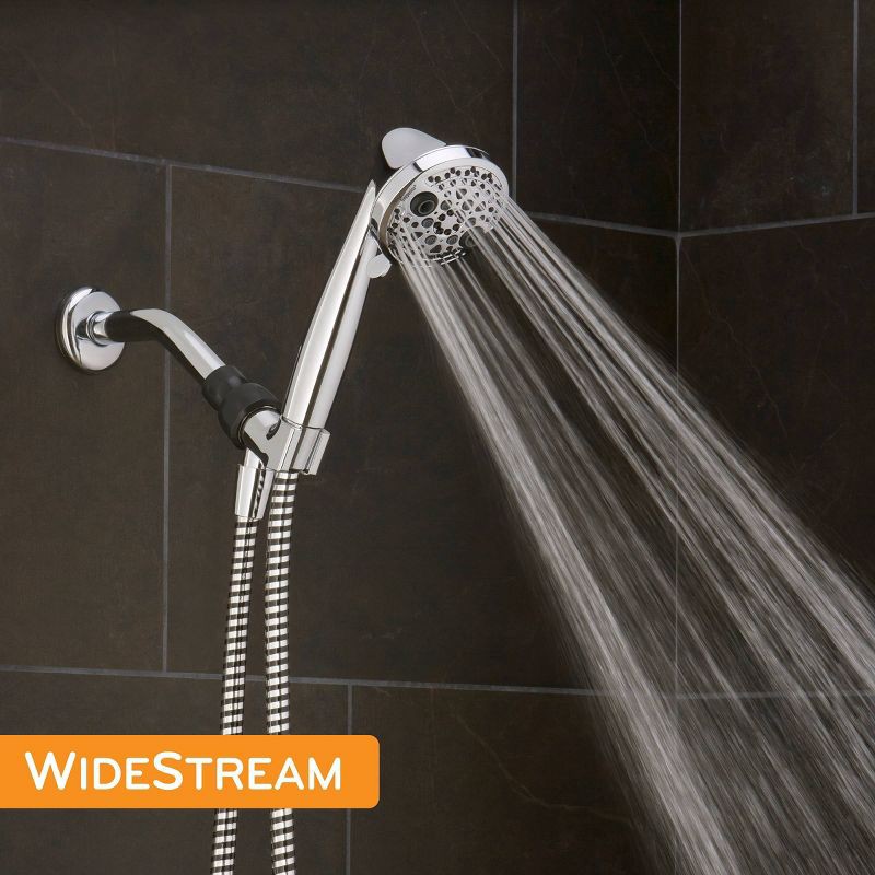 slide 11 of 14, 5 Setting PowerMassage Handheld Shower Head Chrome - Oxygenics: EPA WaterSense, 60" Hose, 1.75 GPM, 1 ct