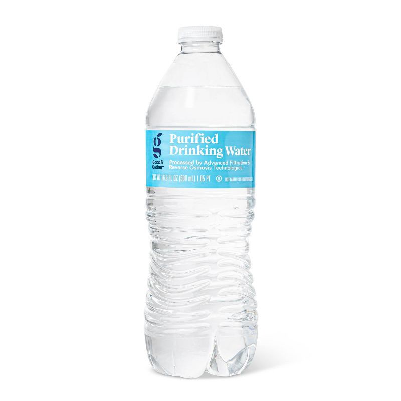 slide 2 of 3, Purified Drinking Water - 24pk/16.9 fl oz Bottles - Good & Gather™, 24 ct; 16.9 fl oz
