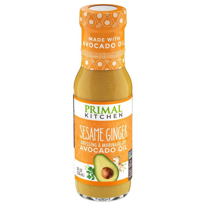 slide 1 of 8, Primal Kitchen Sesame Ginger Vinaigrette with Avocado Oil - 8fl oz, 8 fl oz