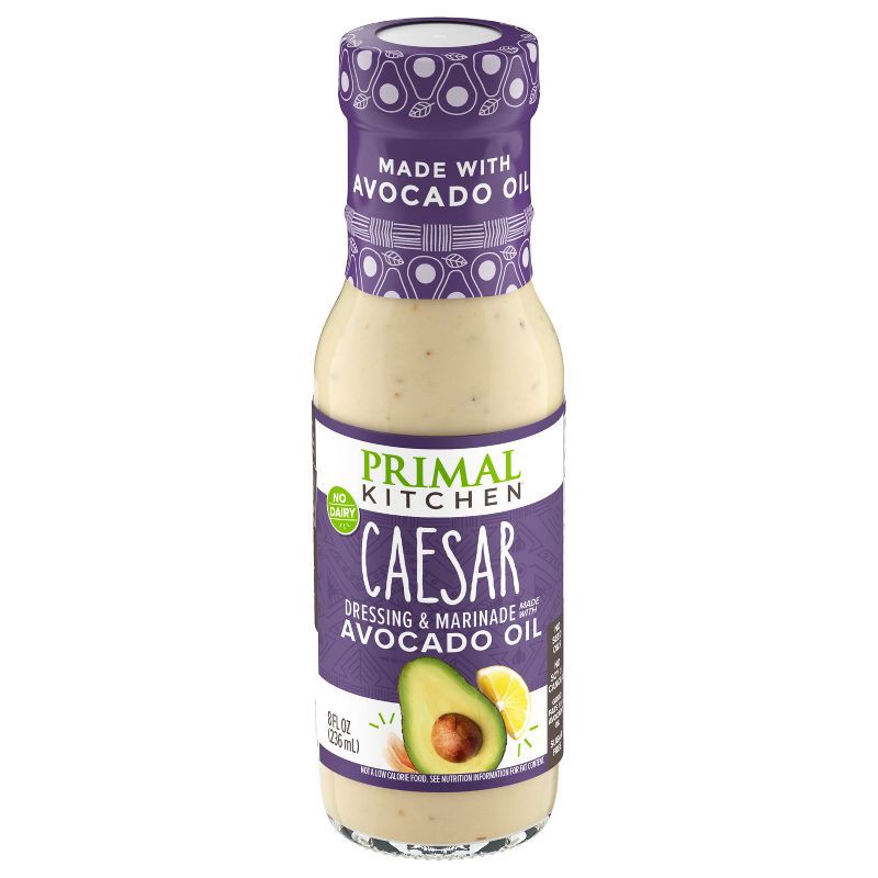 slide 1 of 12, Primal Kitchen Dairy-Free Caesar Dressing with Avocado Oil - 8 fl oz, 8 fl oz
