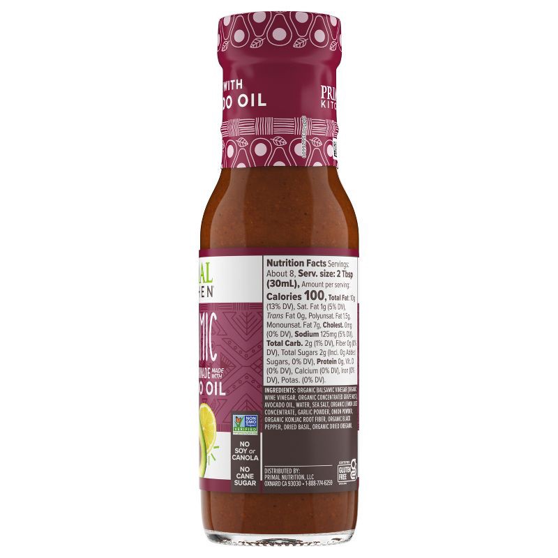 slide 7 of 8, Primal Kitchen Balsamic Vinaigrette with Avocado Oil - 8fl oz, 8 fl oz