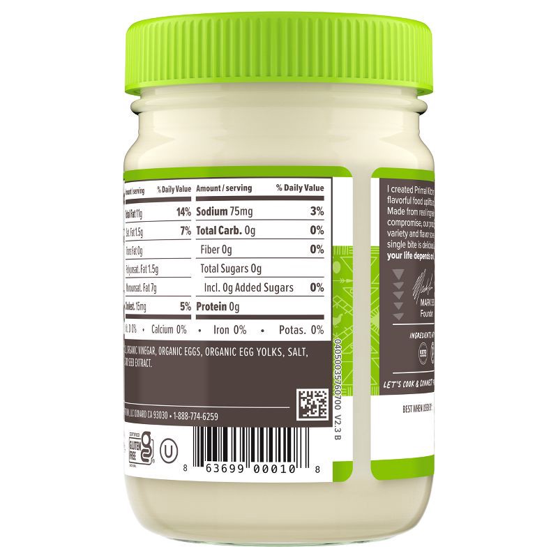 slide 4 of 7, Primal Kitchen Mayo with Avocado Oil - 12 fl oz, 12 fl oz