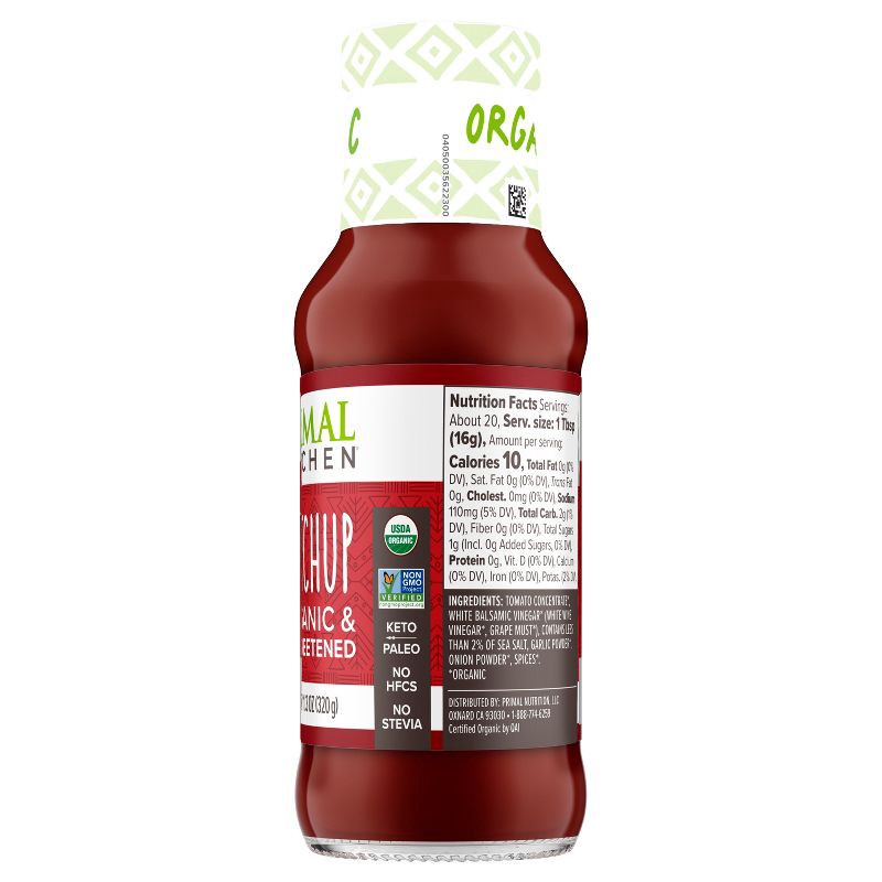 slide 5 of 8, Primal Kitchen Unsweetened Organic Ketchup - 11.13oz, 11.13 oz