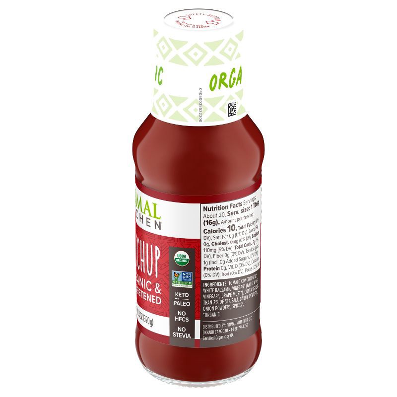 slide 7 of 8, Primal Kitchen Unsweetened Organic Ketchup - 11.13oz, 11.13 oz
