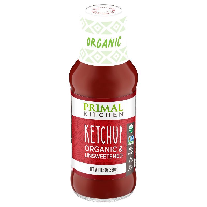 slide 1 of 8, Primal Kitchen Unsweetened Organic Ketchup - 11.13oz, 11.13 oz