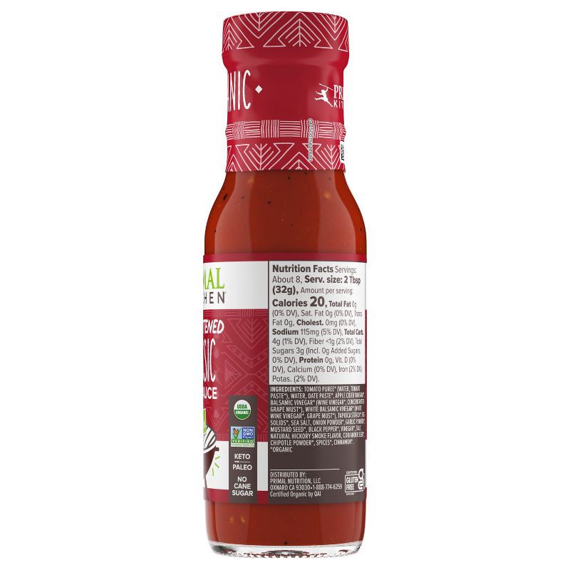 slide 7 of 8, Primal Kitchen Organic and Unsweetened Classic BBQ Sauce - 8.5oz, 8.5 oz
