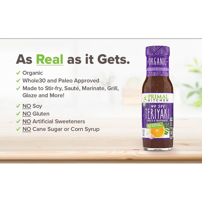 slide 5 of 7, Primal Kitchen No Soy Organic Teriyaki Sauce & Marinade - 8.5 fl oz, 8.5 fl oz