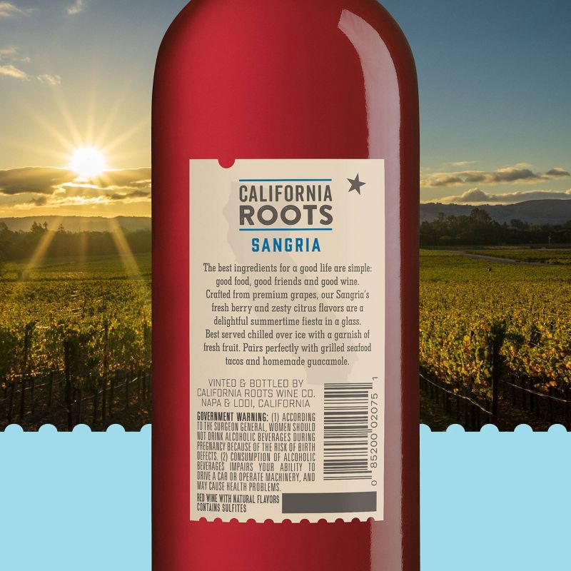 slide 4 of 4, Sangria Red Wine - 750ml Bottle - California Roots™, 750 ml