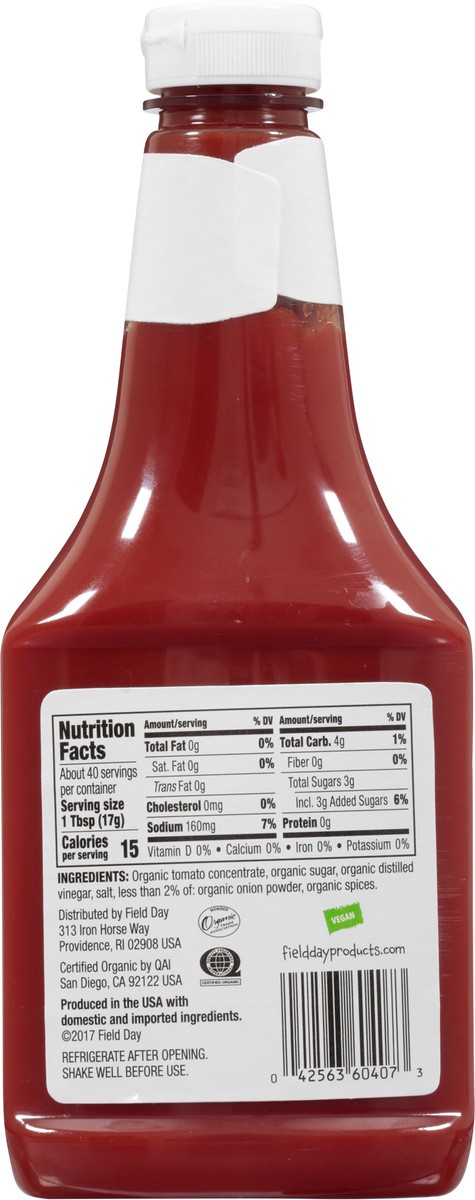 slide 11 of 13, Field Day Organic Classic Tomato Ketchup 24 oz, 24 oz