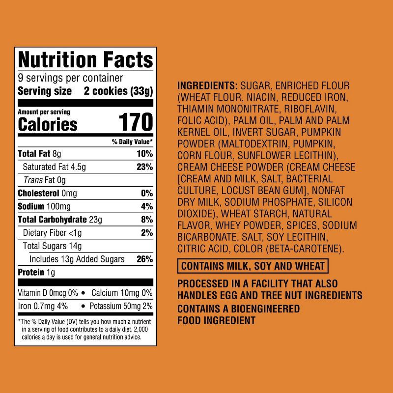 slide 3 of 5, Fall Harvest Pumpkin Cheesecake Sandwich Cookies - 10.6oz - Favorite Day™, 10.6 oz
