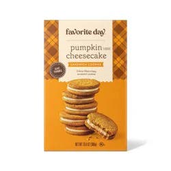 Fall Harvest Pumpkin Cheesecake Sandwich Cookies - 10.6oz - Favorite Day™