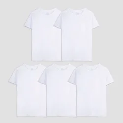Fruit of the Loom Boys' 5pk Crew T-Shirt - White L