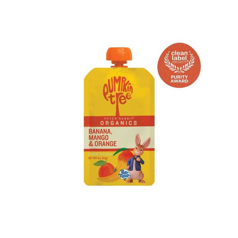 slide 5 of 7, Peter Rabbit Organics Pumpkin Tree Banana Mango & Orange Baby Food Pouch - 4oz, 4 oz
