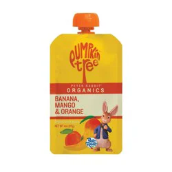 Peter Rabbit Organics Pumpkin Tree Banana Mango & Orange Baby Food Pouch - 4oz