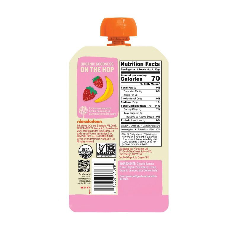 slide 2 of 7, Peter Rabbit Organics Banana & Strawberry - 4oz, 4 oz