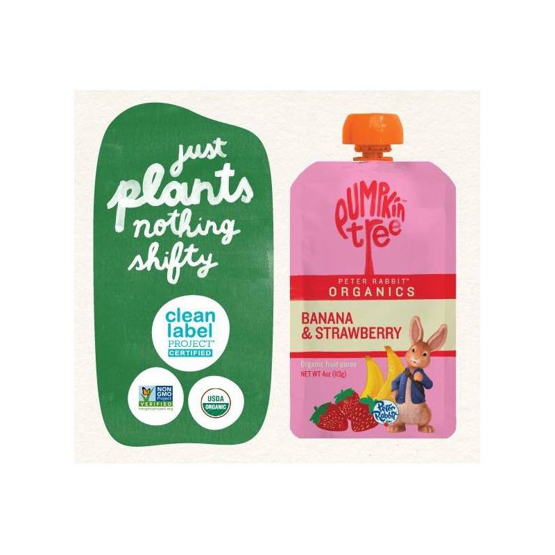 slide 6 of 7, Peter Rabbit Organics Banana & Strawberry - 4oz, 4 oz