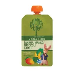 Peter Rabbit Organics Pumpkin Tree Banana Mango Broccoli & Kale Baby Food Pouch - 4.4oz