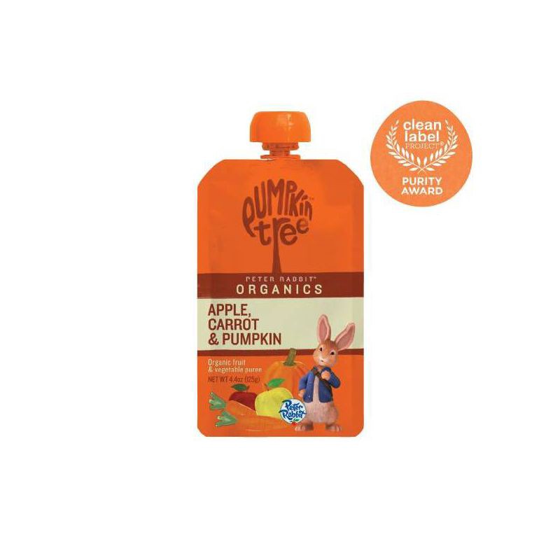 slide 7 of 7, Peter Rabbit Organics Pumpkin Tree Apple Carrot & Pumpkin Baby Food Pouch - 4.4oz, 4.4 oz