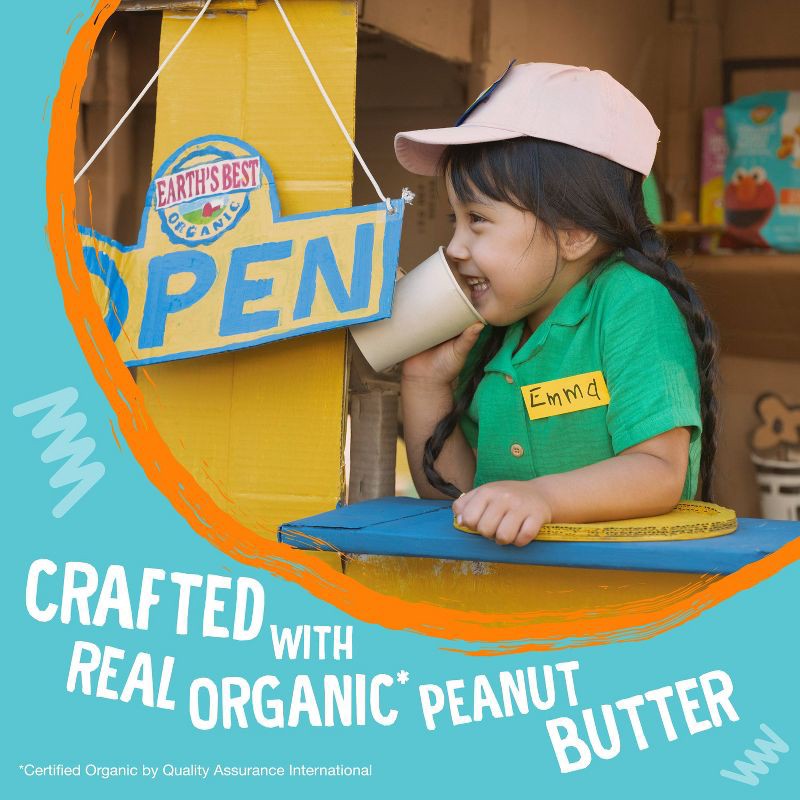 slide 3 of 10, Earth's Best Organic Peanut Butter Puffs Baby & Toddler Snacks Sesame Street - 2oz, 2 oz