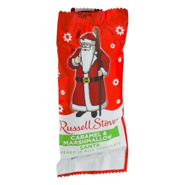 slide 1 of 1, Russell Stover Marshmallow & Caramel Santa, 1.25 oz