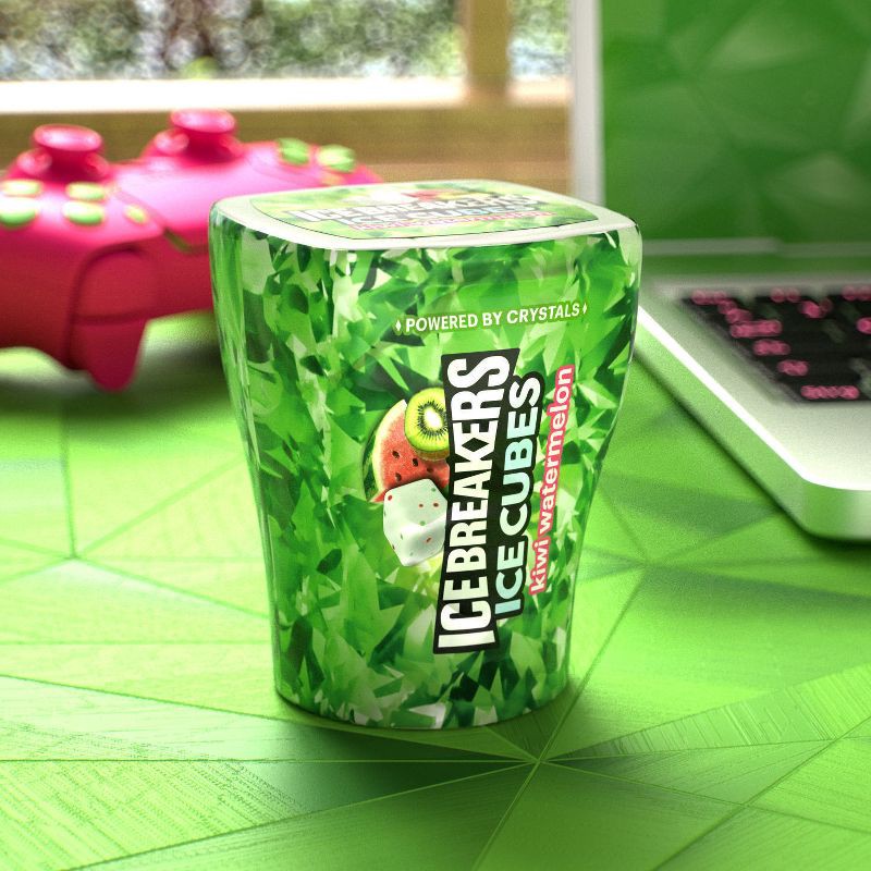 slide 3 of 7, Ice Breakers Kiwi Watermelon Ice Cubes Gum - 3.24oz, 3.24 oz