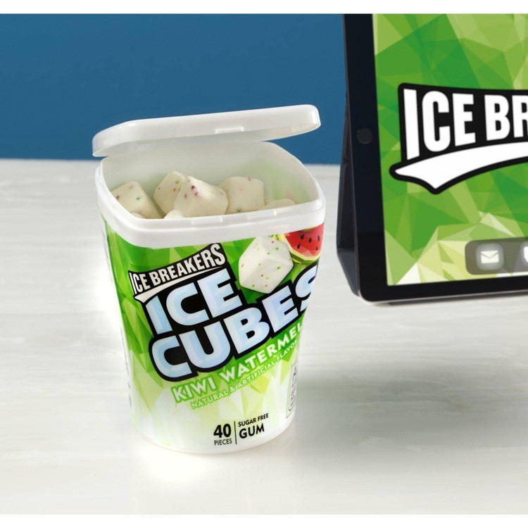 slide 5 of 5, Ice Breakers Kiwi Watermelon Ice Cubes Gum - 3.24oz, 3.24 oz