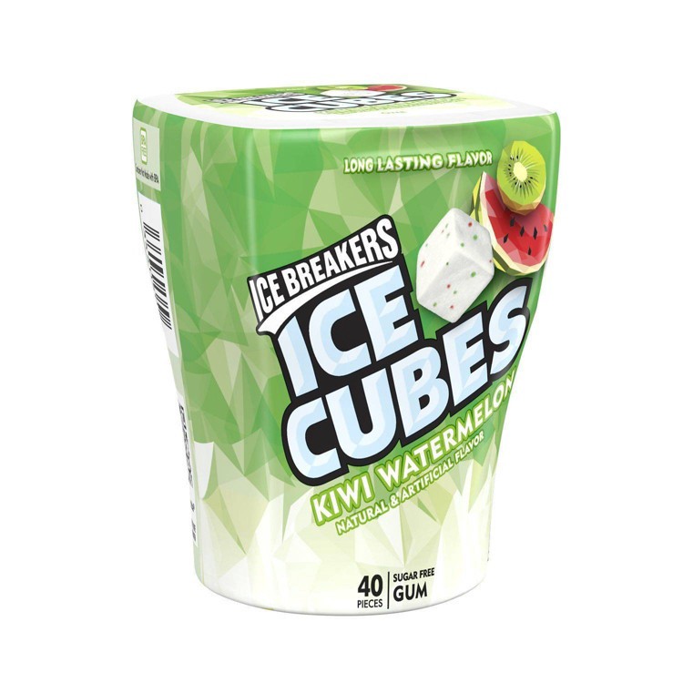 slide 1 of 5, Ice Breakers Kiwi Watermelon Ice Cubes Gum - 3.24oz, 3.24 oz