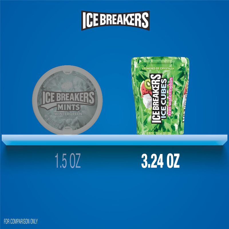 slide 7 of 7, Ice Breakers Kiwi Watermelon Ice Cubes Gum - 3.24oz, 3.24 oz