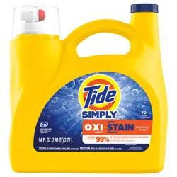 Tide Simply Liquid Laundry Detergent 70 Loads Oxi + Stain Refreshing Breeze Scen