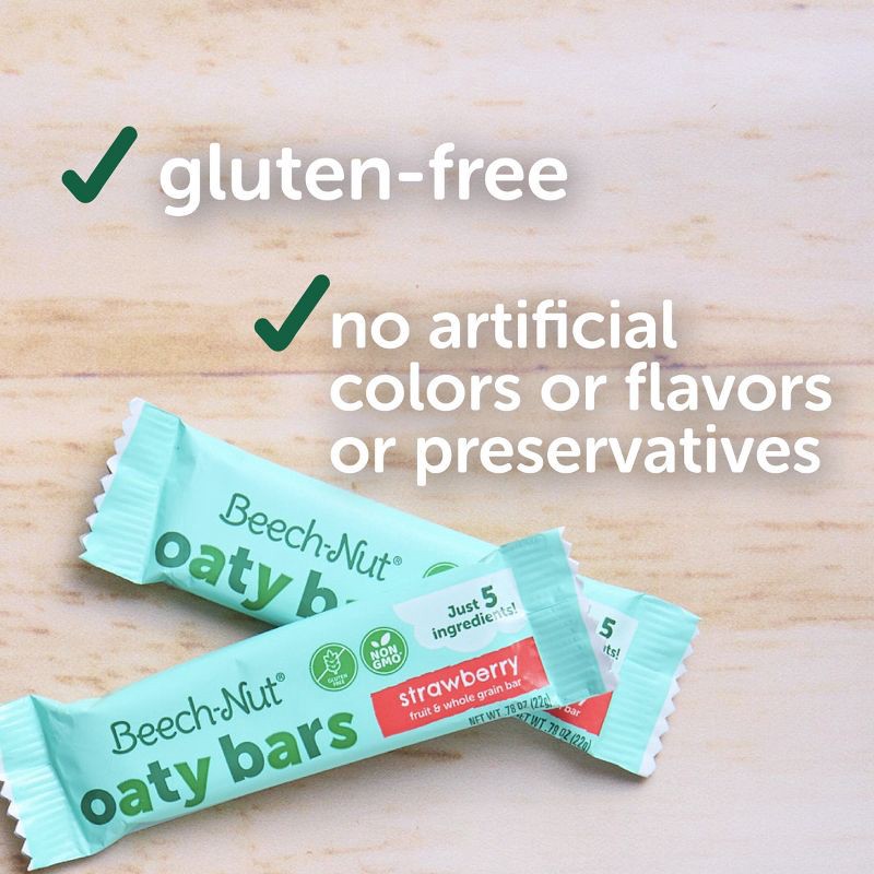 slide 4 of 7, Beech-Nut Oaty Bars with Fruit and Whole Grain Strawberry Toddler Snack Bar - 11.64oz/15bars, 11.64 oz