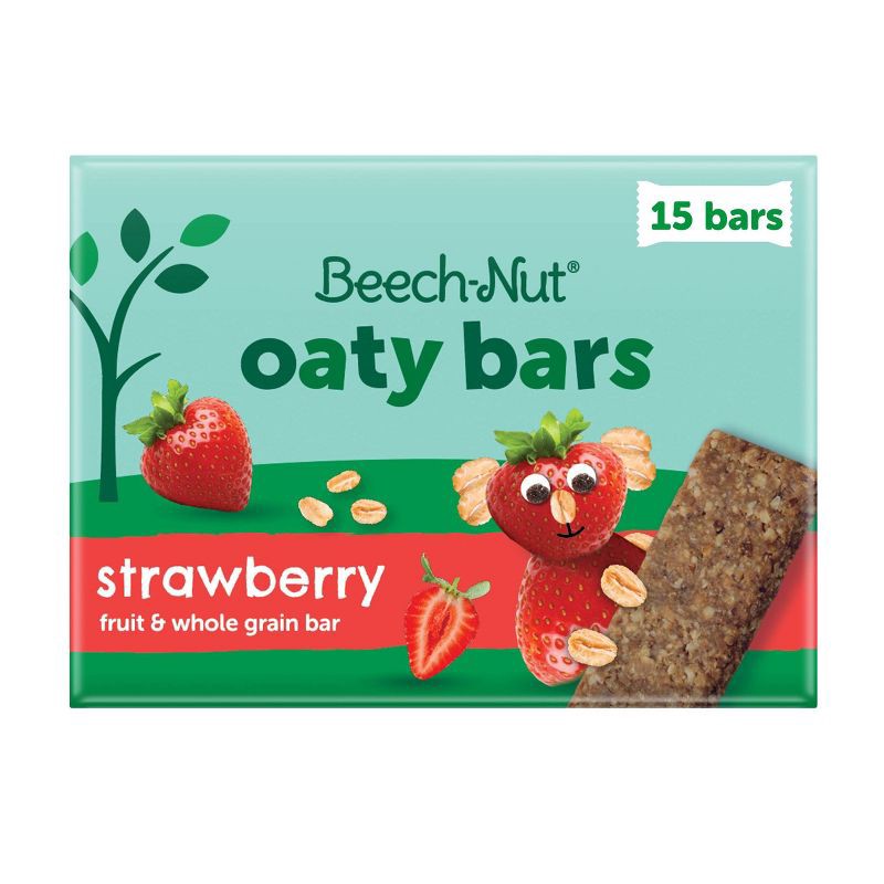 slide 1 of 7, Beech-Nut Oaty Bars with Fruit and Whole Grain Strawberry Toddler Snack Bar - 11.64oz/15bars, 11.64 oz