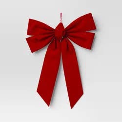 Velvet Christmas Decorative Bow Red - Wondershop™