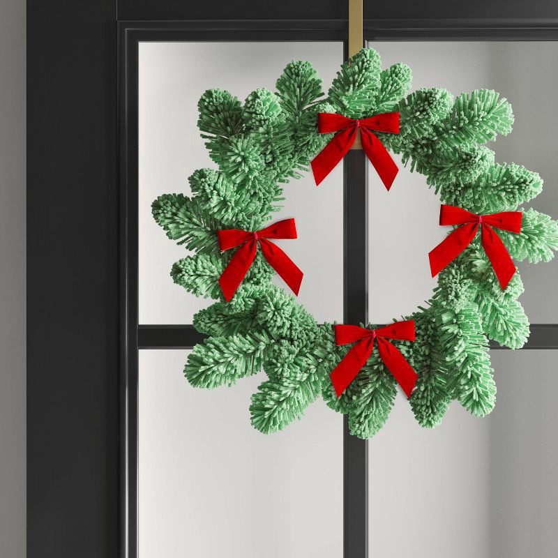 slide 2 of 3, 8ct 4.5" Velvet Christmas Bow Red - Wondershop™, 8 ct