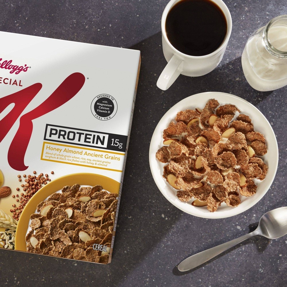 slide 3 of 7, Special K Protein Honey Almond Ancient Grain Breakfast Cereal - Kellogg's, 17.1 oz