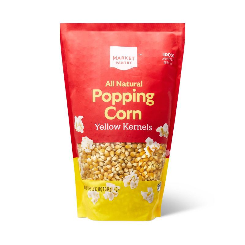 slide 1 of 3, All Natural Popping Corn Yellow Kernels - 45oz - Market Pantry™, 45 oz