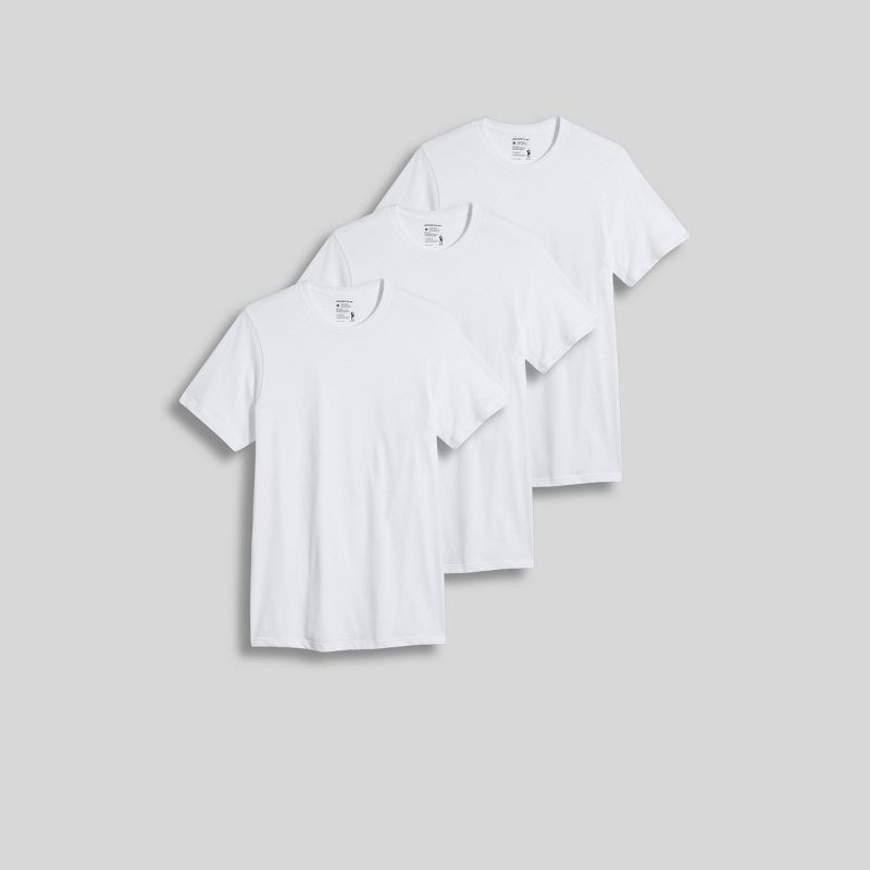 slide 5 of 5, Jockey Generation™ Men's 100% Cotton Crew Neck 3pk Undershirt - White S: Tagless, Moisture Wicking, Knit Fabric, 3 ct