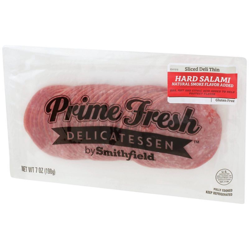 slide 2 of 3, Smithfield Prime Fresh Hard Salami Slices - 7oz, 7 oz