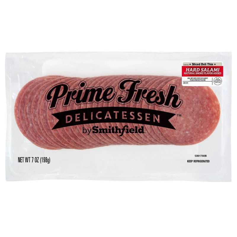 slide 1 of 3, Prime Fresh Delicatessen Prime Fresh Hard Salami Slices - 7oz, 7 oz