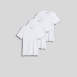 Jockey Generation™ Men's 100% Cotton V Neck Undershirt 3pk - White XL: Moisture Wicking, Tagless