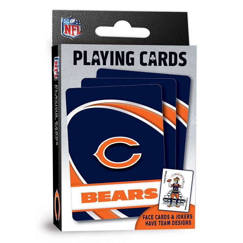 slide 1 of 4, NFL Chicago Bears Playing Cards, 1 ct