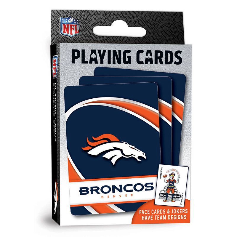 slide 1 of 4, NFL Denver Broncos Playing Cards, 1 ct