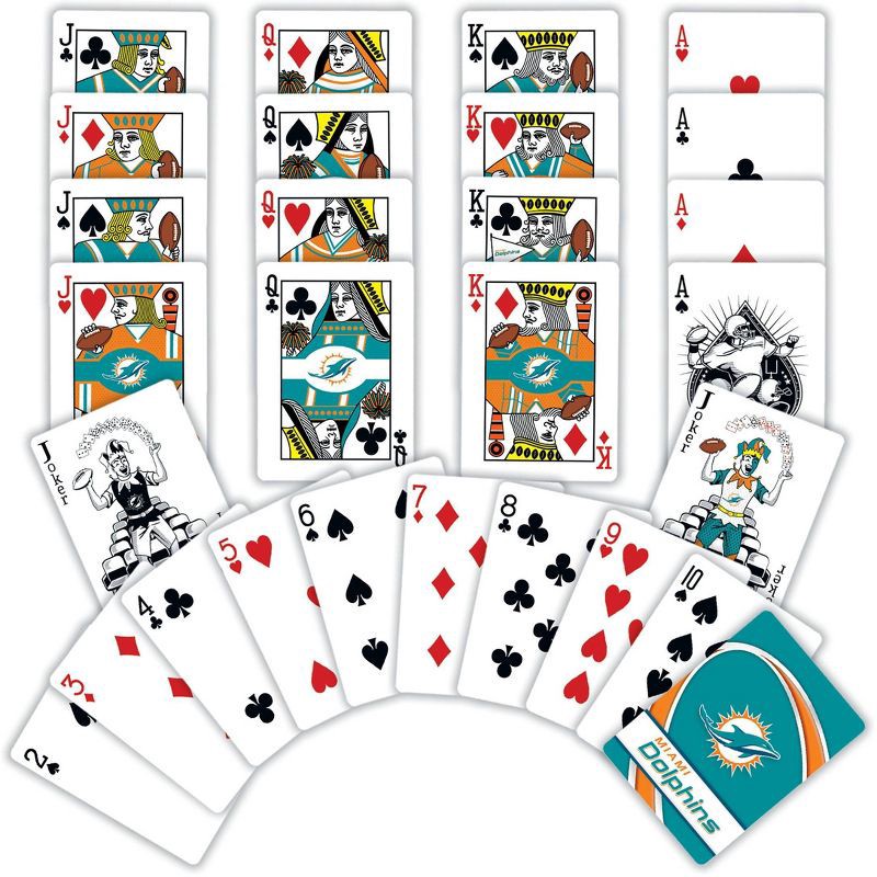 slide 3 of 4, NFL Miami Dolphins Playing Cards, 1 ct