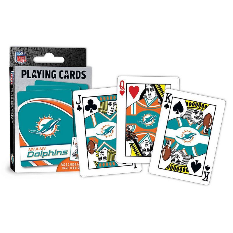 slide 2 of 4, NFL Miami Dolphins Playing Cards, 1 ct