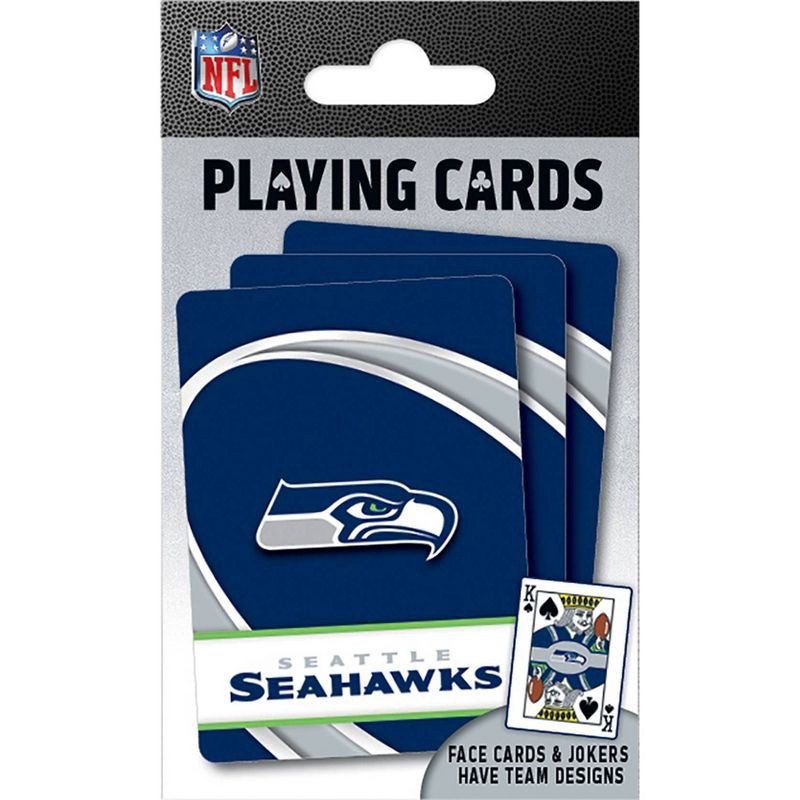 slide 1 of 3, NFL Seattle Seahawks Playing Cards, 1 ct