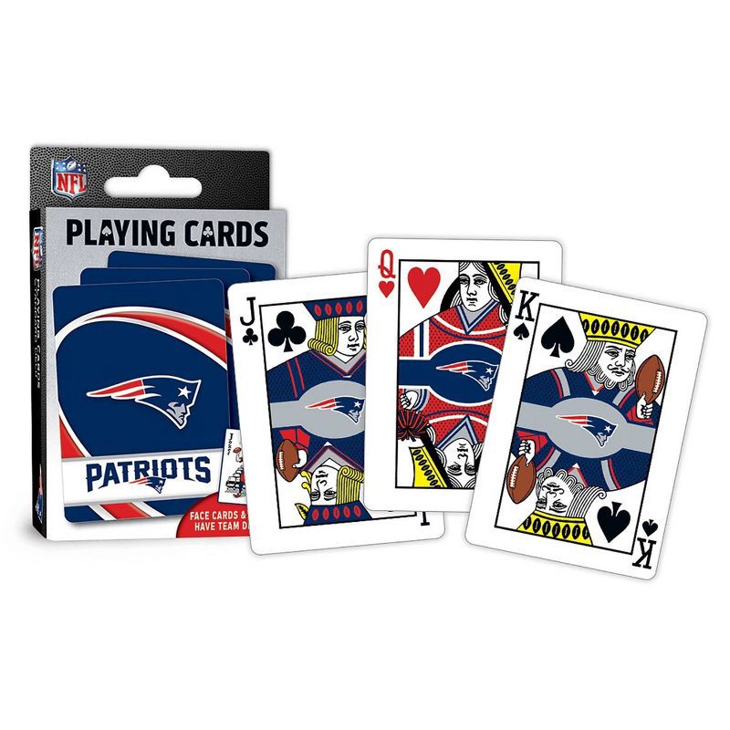 slide 4 of 4, NFL New England Patriots Playing Cards, 1 ct